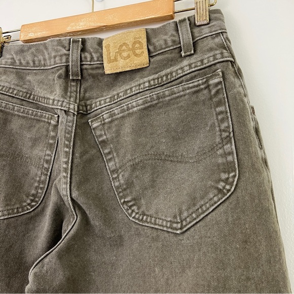 Vintage Lee Casuals Rigid Green Denim High Rise Fit Size 8 Women's - Picture 7 of 13